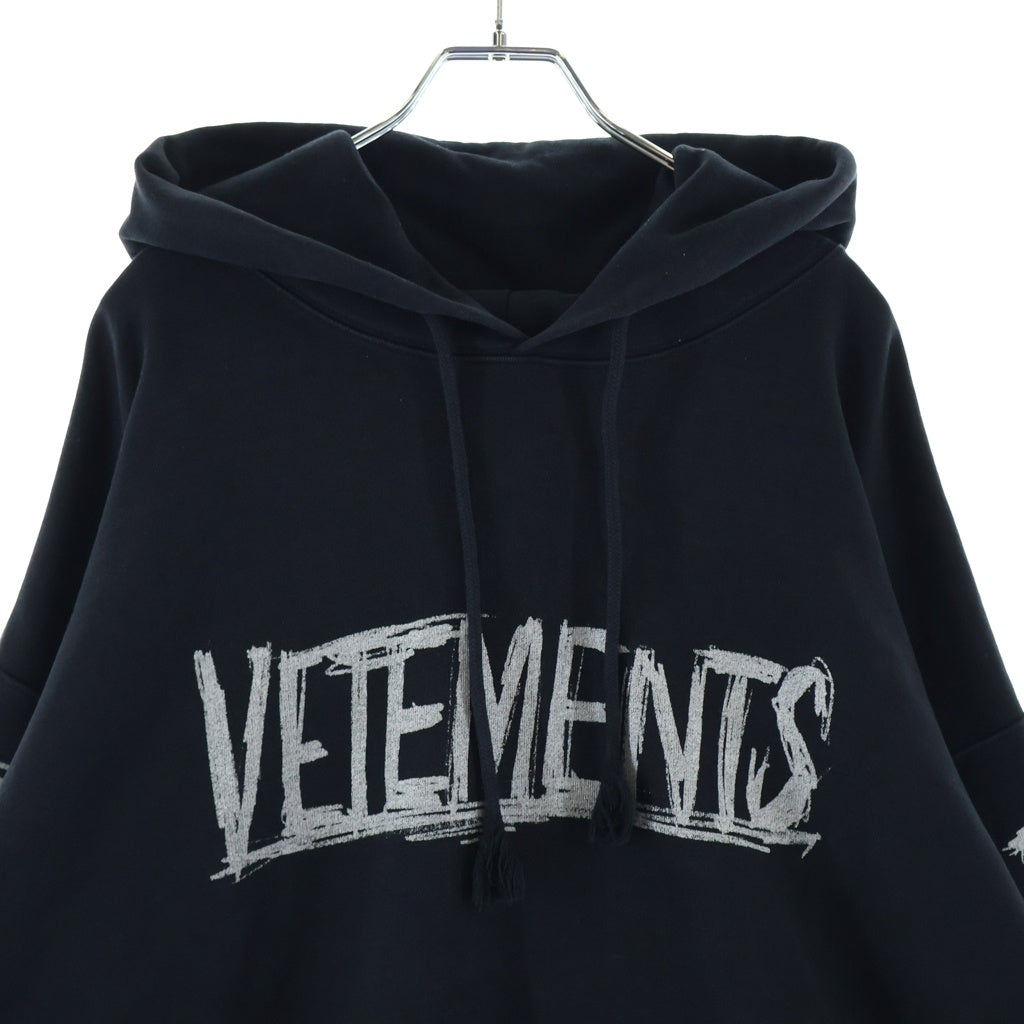 VETEMENTS(ヴェトモン) 21AW LIMITED EDITION WORLD TOUR LOGO HOODIE リミテッドエディション ワールドツアーフーディー パーカー ブラック UE52TR470S