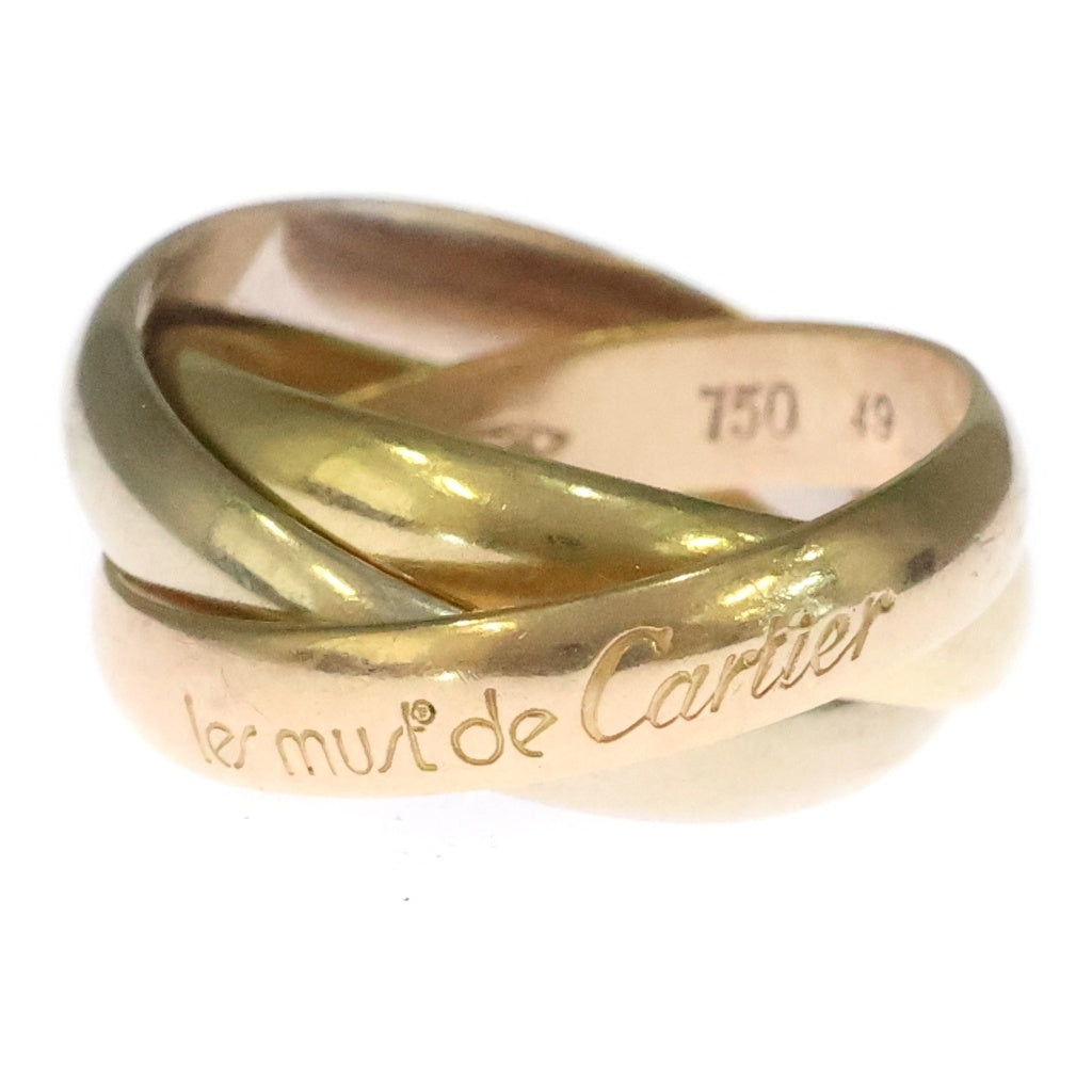 Cartier(カルティエ) トリニティ リング 3連 Au750 ゴールド/シルバー レディース