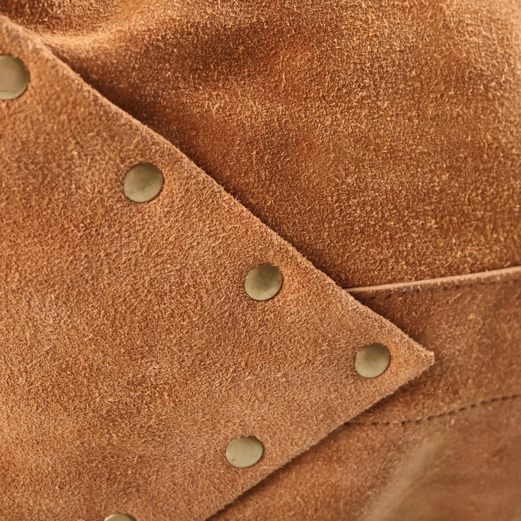 seven by seven(セブン バイ セブン) Goat suede Antique finish ヤギ革 スエード アンティーク スタッズ トートバッグ ブラウン レディース