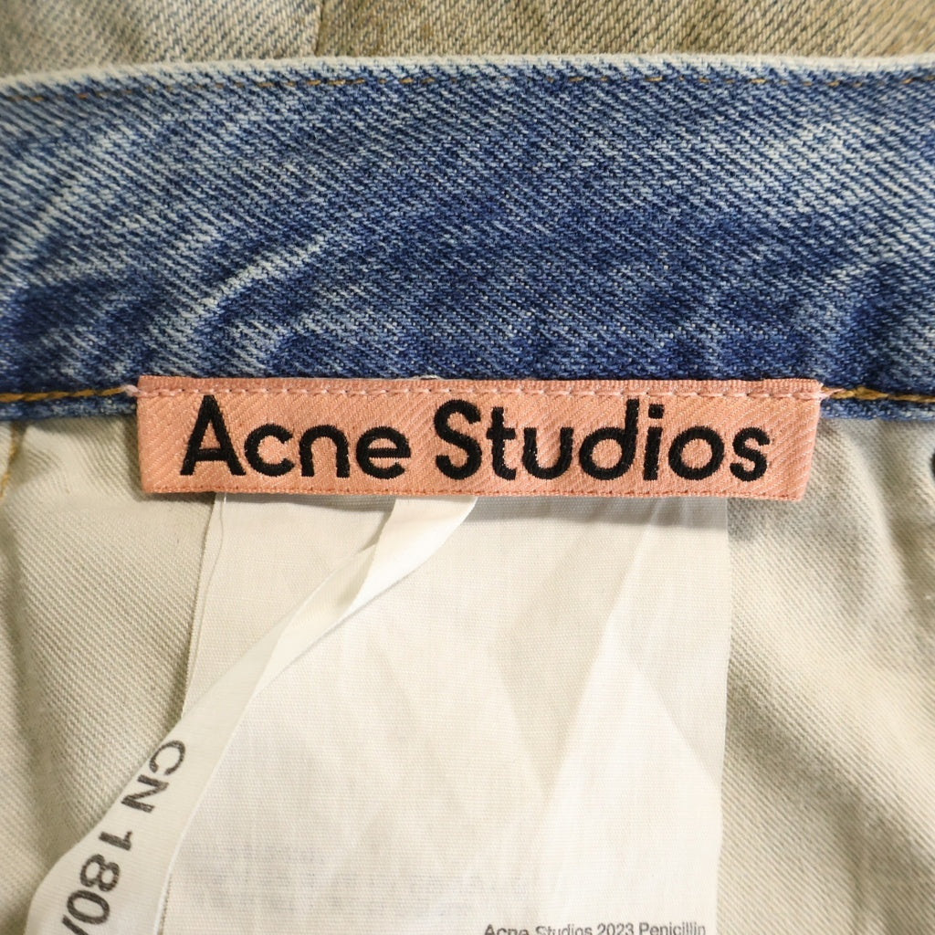 Acne Studios(アクネ ストゥディオズ) SUPER BAGGY FIT JEANSダメージ加工 ワイドバギーデニムパンツ インディゴ C00054