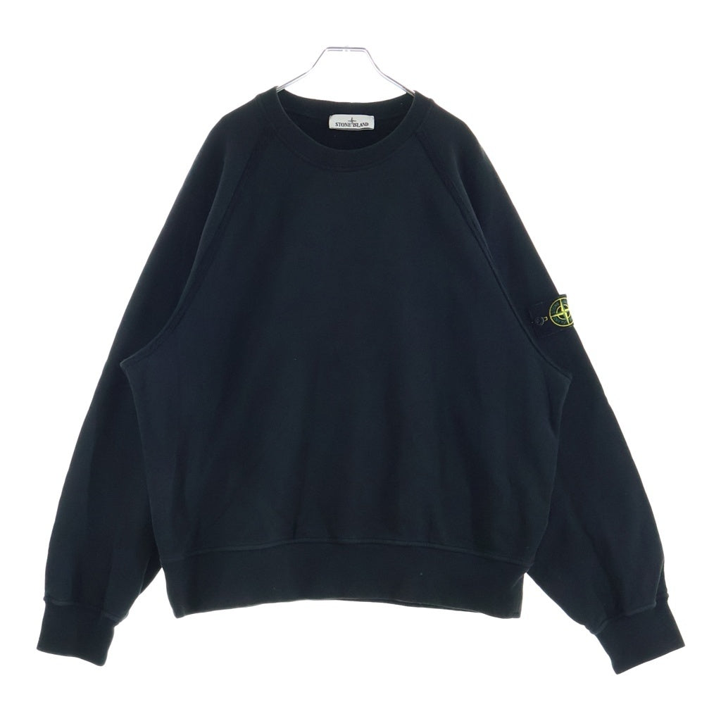 STONE ISLAND(ストーンアイランド) ロゴワッペン クルーネック 長袖スウェットトレーナー コットン ブラック K2S156100022 S0A20