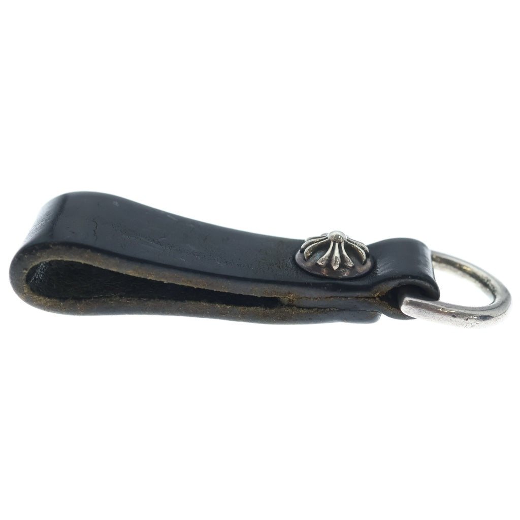 CHROME HEARTS(クロムハーツ) BELT LOOP D RING Dリング クロスボールベルトループ ブラック/シルバー BCA415