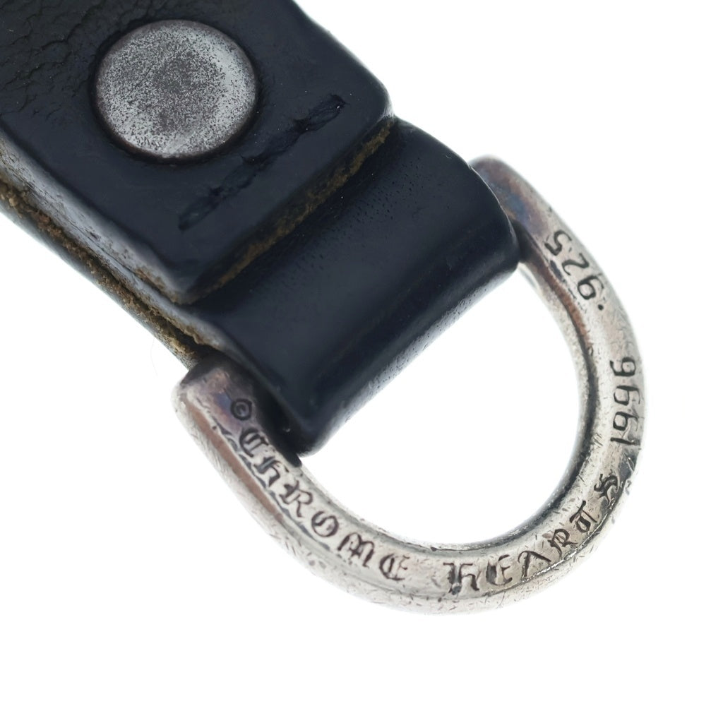 CHROME HEARTS(クロムハーツ) BELT LOOP D RING Dリング クロスボールベルトループ ブラック/シルバー BCA415