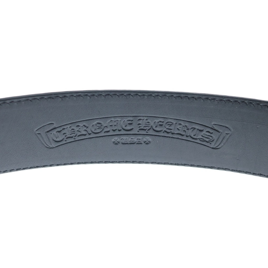 CHROME HEARTS(クロムハーツ) 1.5 STRAP 1.5インチ ホースシューリベッツ レザーベルトストラップ ブラック