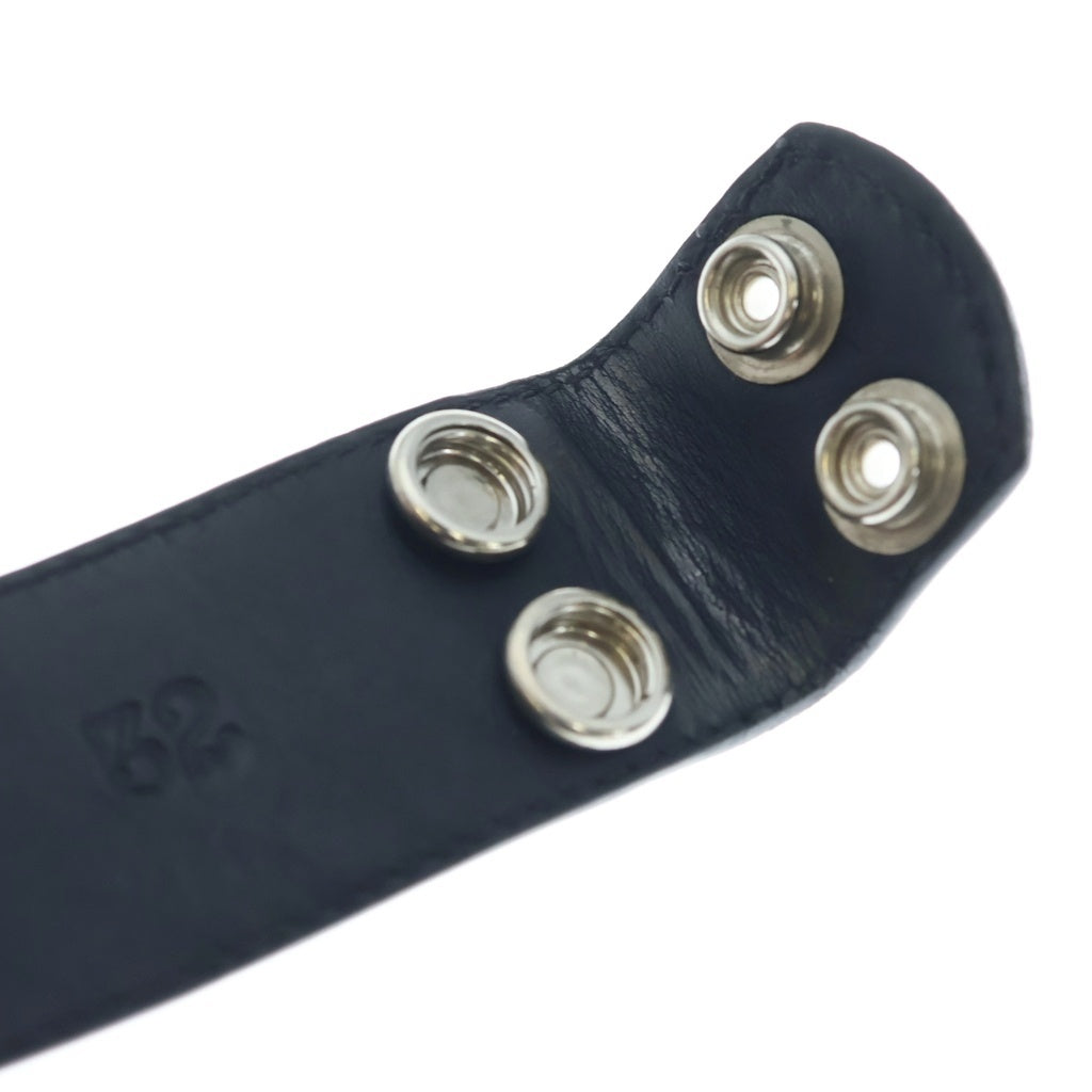 CHROME HEARTS(クロムハーツ) 1.5 STRAP 1.5インチ ホースシューリベッツ レザーベルトストラップ ブラック