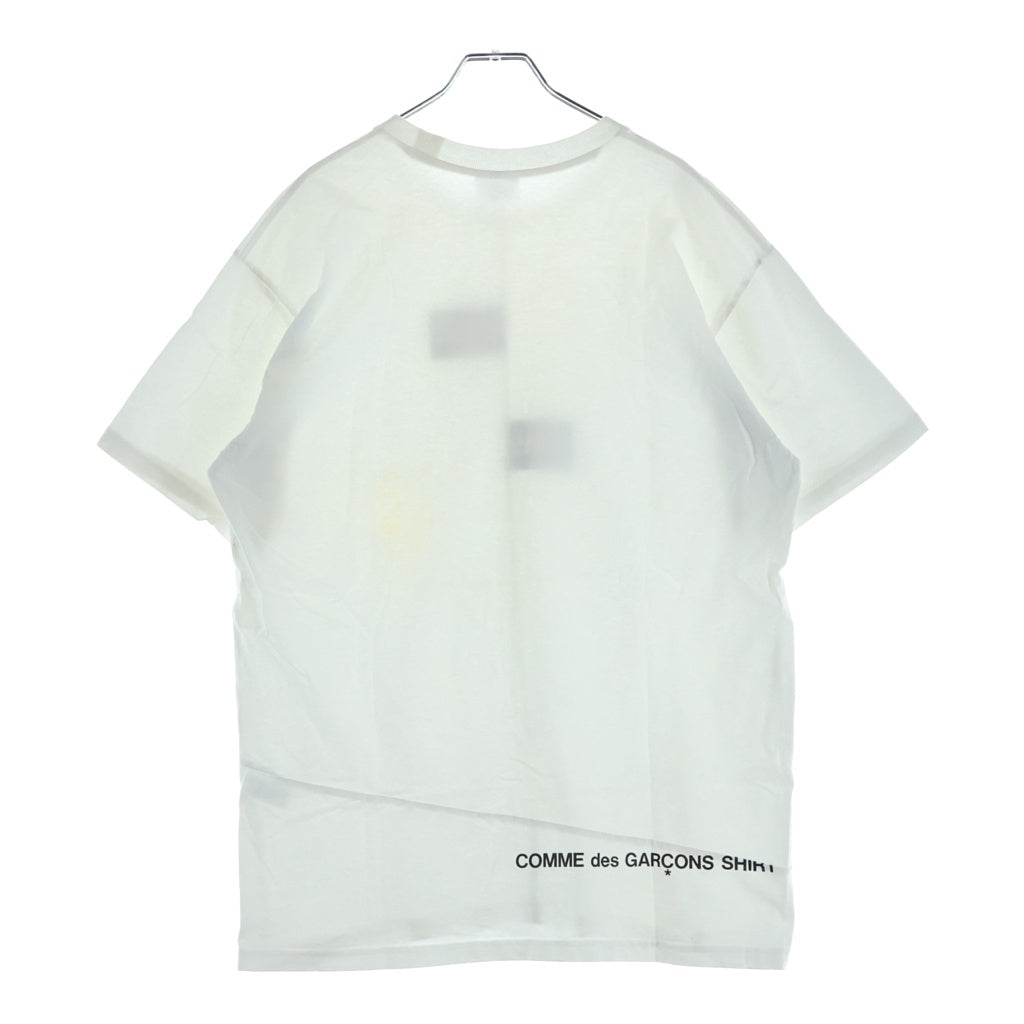 SUPREME(シュプリーム) 18AW ×COMME des GARCONS SHIRT Split Box Logo Tee コムデギャルソン シャツ スプリット ボックスロゴ 半袖Tシャツ カットソー ホワイト