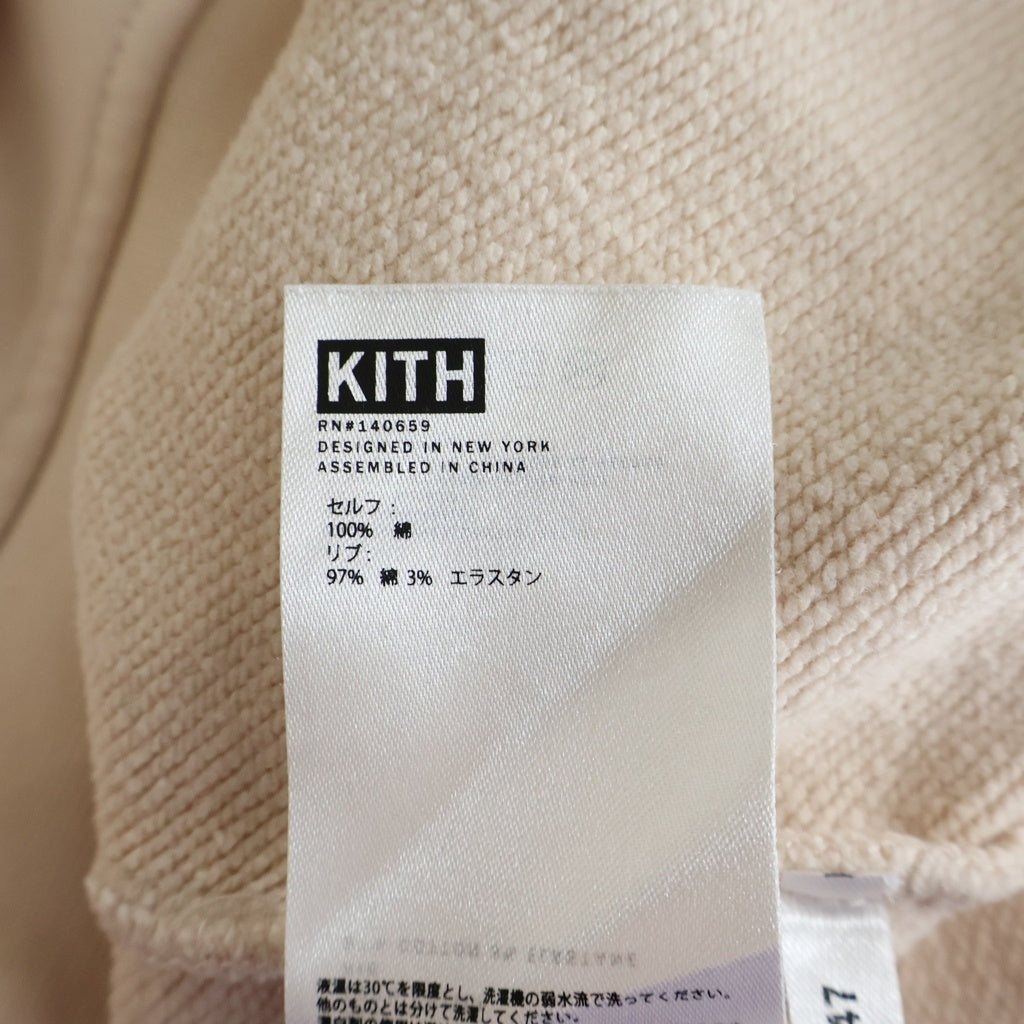 KITH(キス) 21AW Cyber Monday Crewneck Cyclone サイバーマンデークルーネック ボックスロゴ スウェットトレーナー ベージュ KHM030147