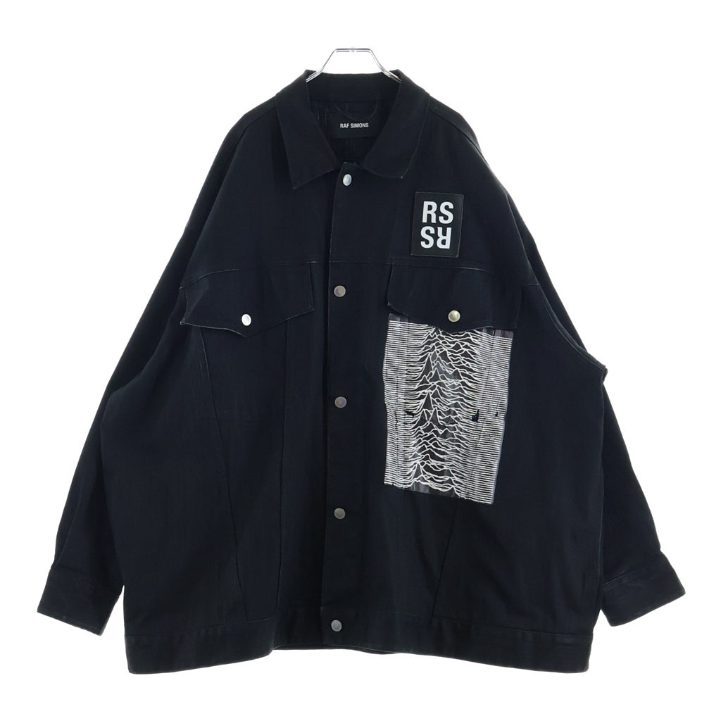 RAF SIMONS(ラフシモンズ) 18SS JOY DIVISION DENIM JACKET ジョイ ディヴィジョン オーバーサイズ デニムジャケット ブラック 181-723