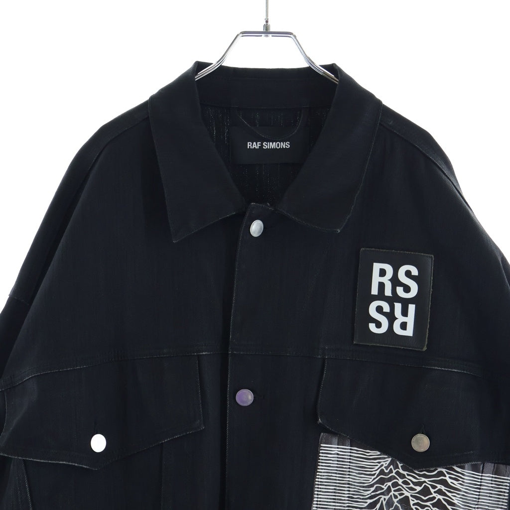 RAF SIMONS(ラフシモンズ) 18SS JOY DIVISION DENIM JACKET ジョイ ディヴィジョン オーバーサイズ デニムジャケット ブラック 181-723