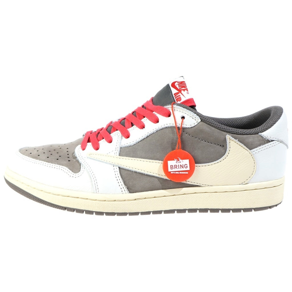 NIKE(ナイキ) ×TRAVIS SCOTT AIR JORDAN 1 LOW REVERSE MOCHA DM7866-162 トラヴィススコット エアジョーダン1 リバースモカ ローカットスニーカー ホワイト/ブラウン US10.5/28.5cm