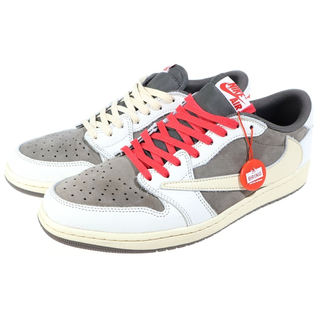 NIKE(ナイキ) ×TRAVIS SCOTT AIR JORDAN 1 LOW REVERSE MOCHA DM7866-162 トラヴィススコット エアジョーダン1 リバースモカ ローカットスニーカー ホワイト/ブラウン US10.5/28.5cm