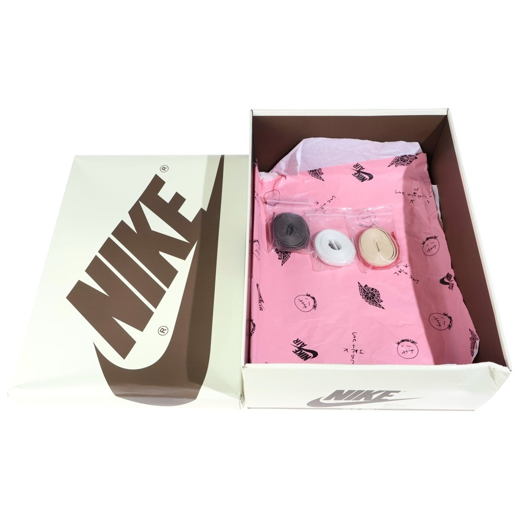 NIKE(ナイキ) ×TRAVIS SCOTT AIR JORDAN 1 LOW REVERSE MOCHA DM7866-162 トラヴィススコット エアジョーダン1 リバースモカ ローカットスニーカー ホワイト/ブラウン US10.5/28.5cm
