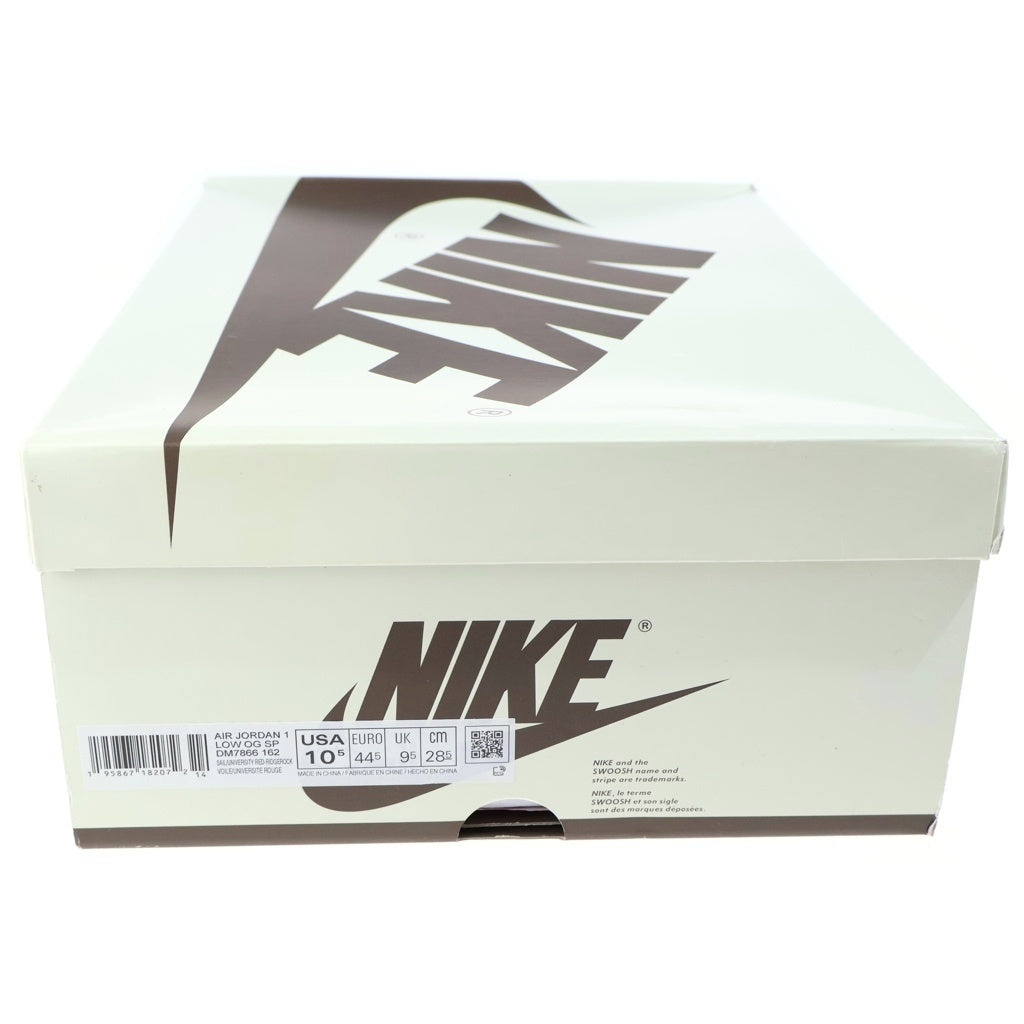 NIKE(ナイキ) ×TRAVIS SCOTT AIR JORDAN 1 LOW REVERSE MOCHA DM7866-162 トラヴィススコット エアジョーダン1 リバースモカ ローカットスニーカー ホワイト/ブラウン US10.5/28.5cm