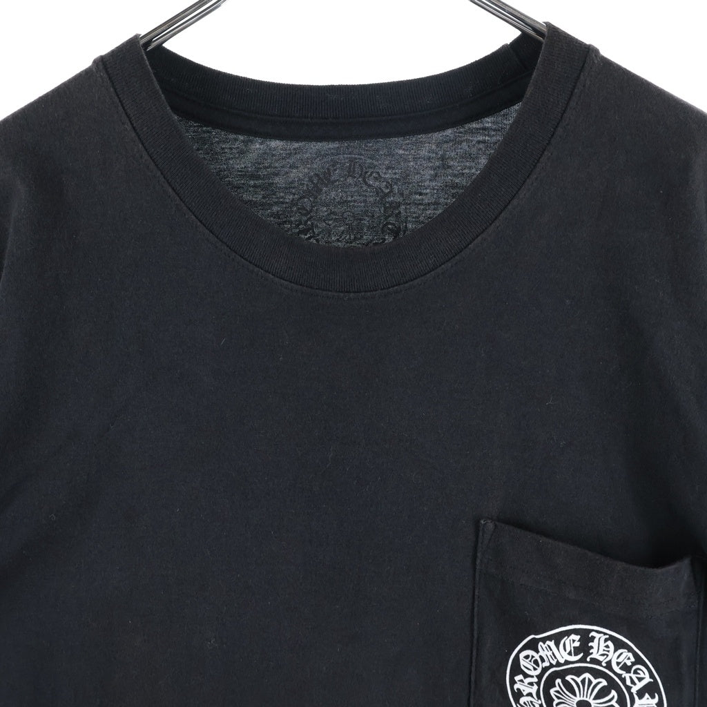 CHROME HEARTS(クロムハーツ) HORSESHOE S/S TEE ホースシュープリント ポケット半袖Tシャツ カットソー ブラック