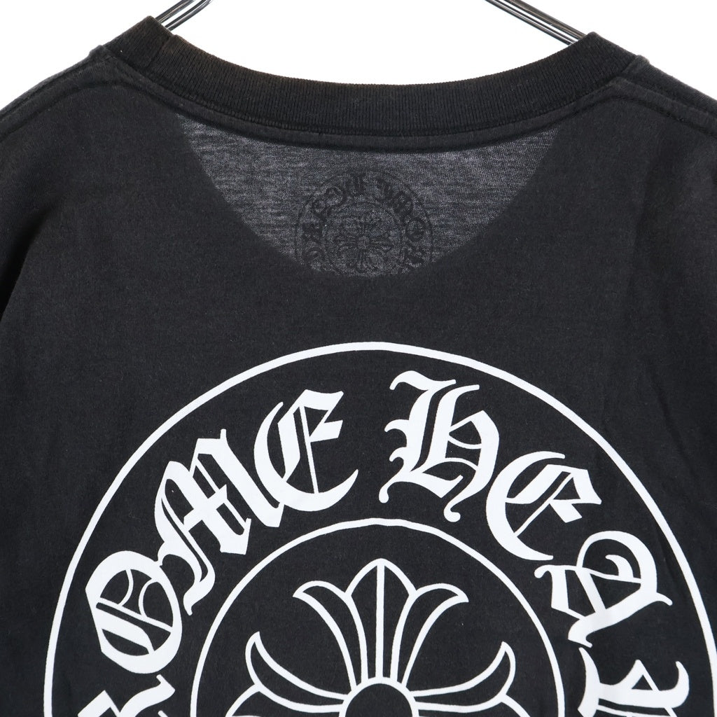 CHROME HEARTS(クロムハーツ) HORSESHOE S/S TEE ホースシュープリント ポケット半袖Tシャツ カットソー ブラック