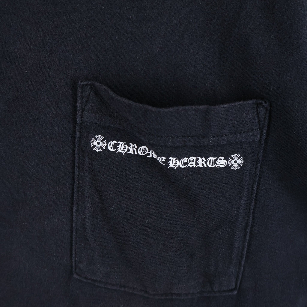 CHROME HEARTS(クロムハーツ) Cemetery Cross Tire Track Tee セメタリークロスタイヤトラック 半袖 クルーネック Tシャツ ブラック