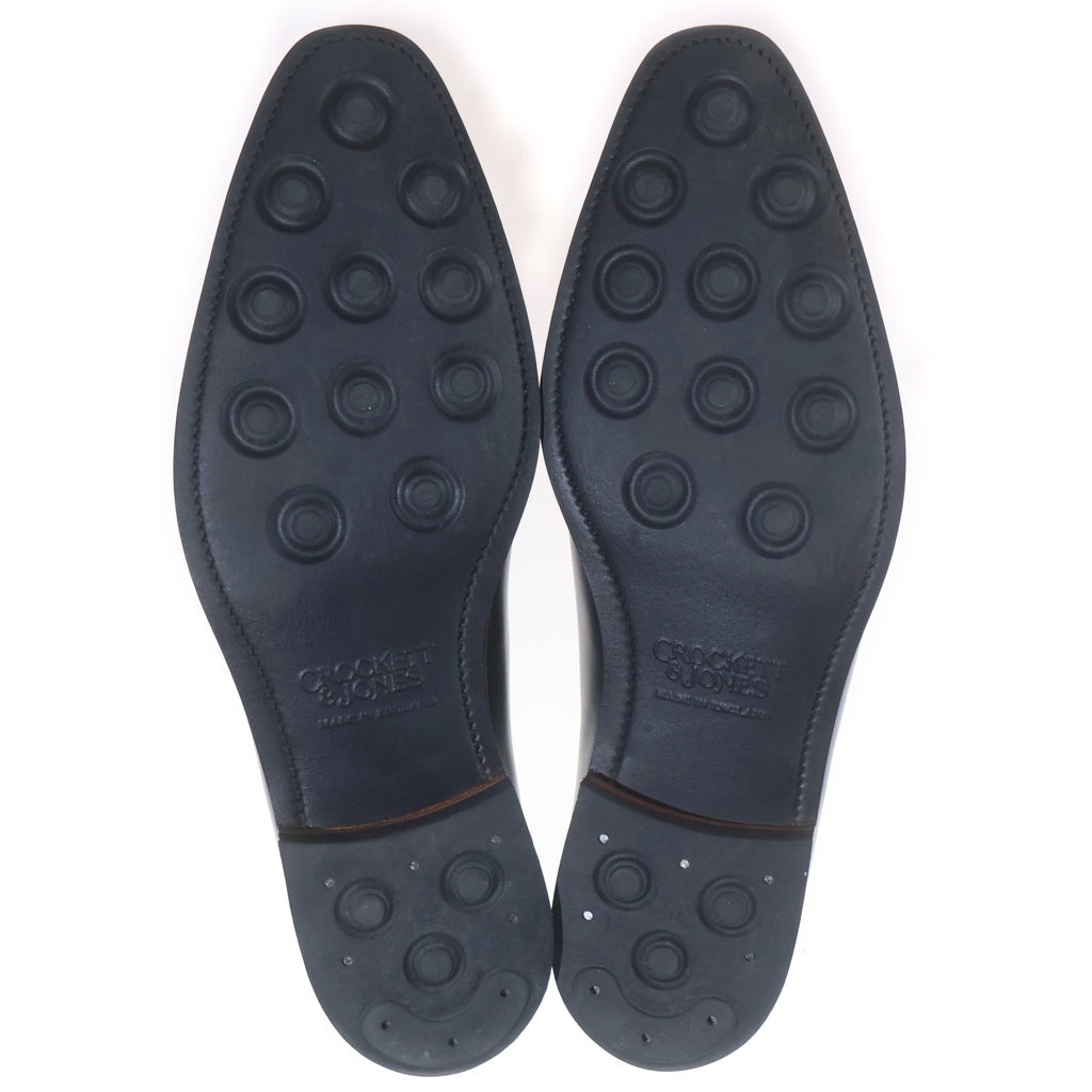 Crockett&Jones(クロケットアンドジョーンズ) ALEX アレックス ホールカット ハラム コノート ケント ストレートチップ ローファー 革靴 ブラック 25119A-C01S1