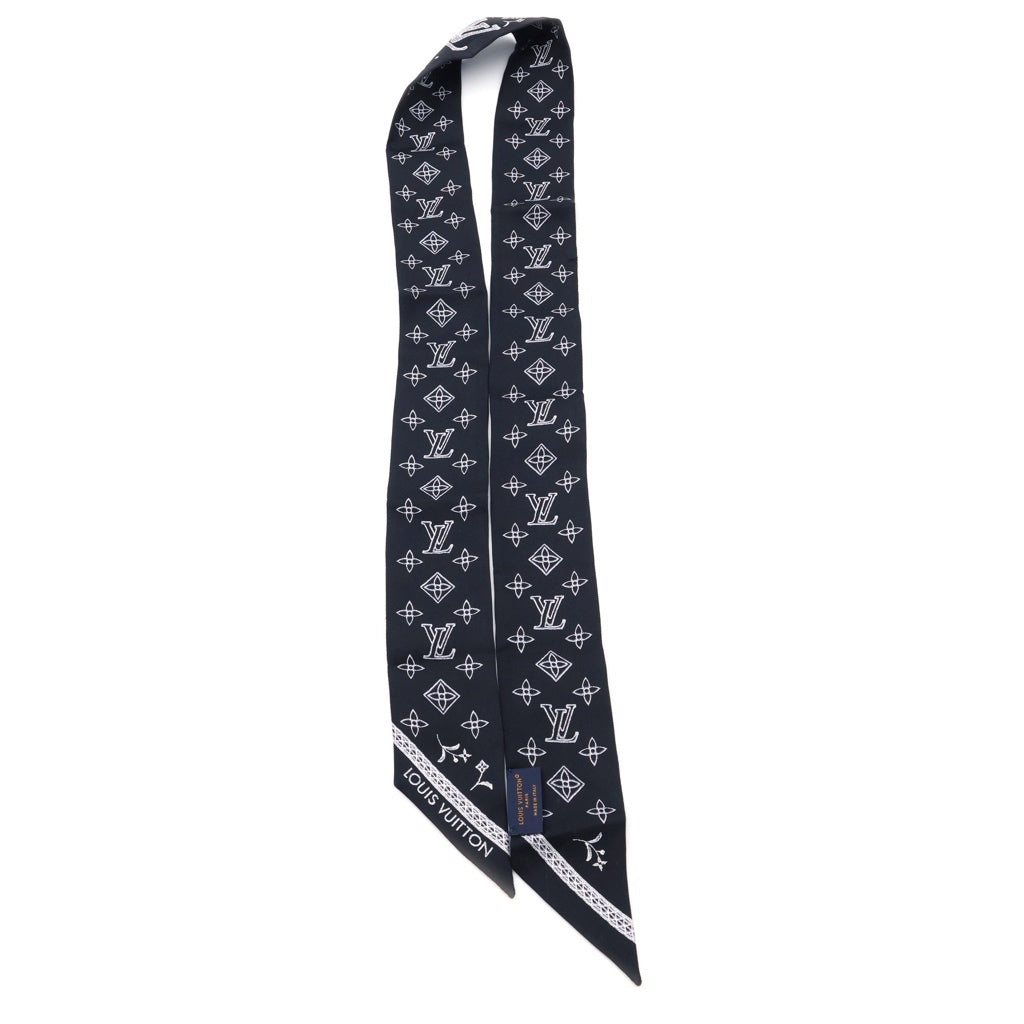 LOUIS VUITTON(ルイヴィトン) バンドーBB モノグラム ロマンス シルクスカーフ ブラック レディース