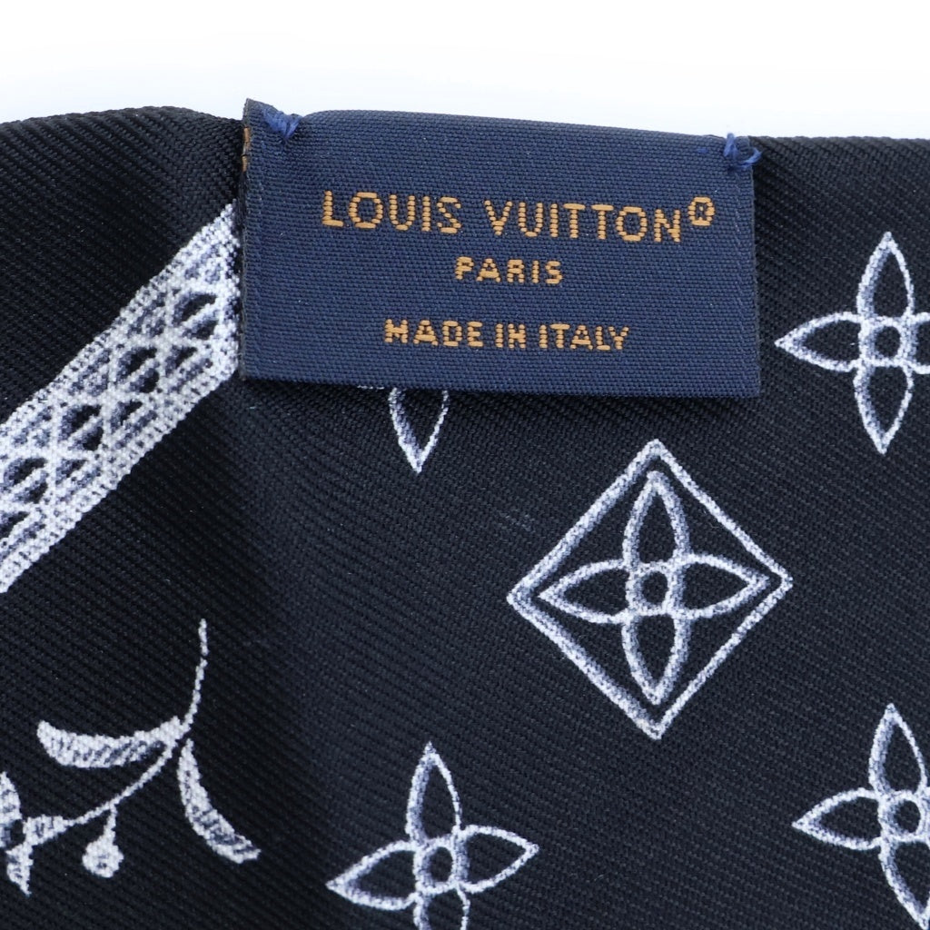 LOUIS VUITTON(ルイヴィトン) バンドーBB モノグラム ロマンス シルクスカーフ ブラック レディース