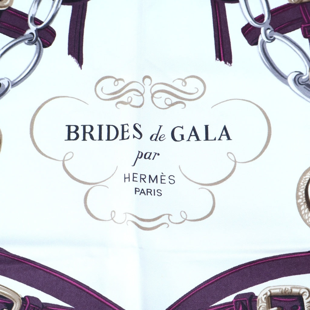 HERMES(エルメス) カレ90 BRIDE de GALA 式典用の馬勒 シルク スカーフ マルチ レディース