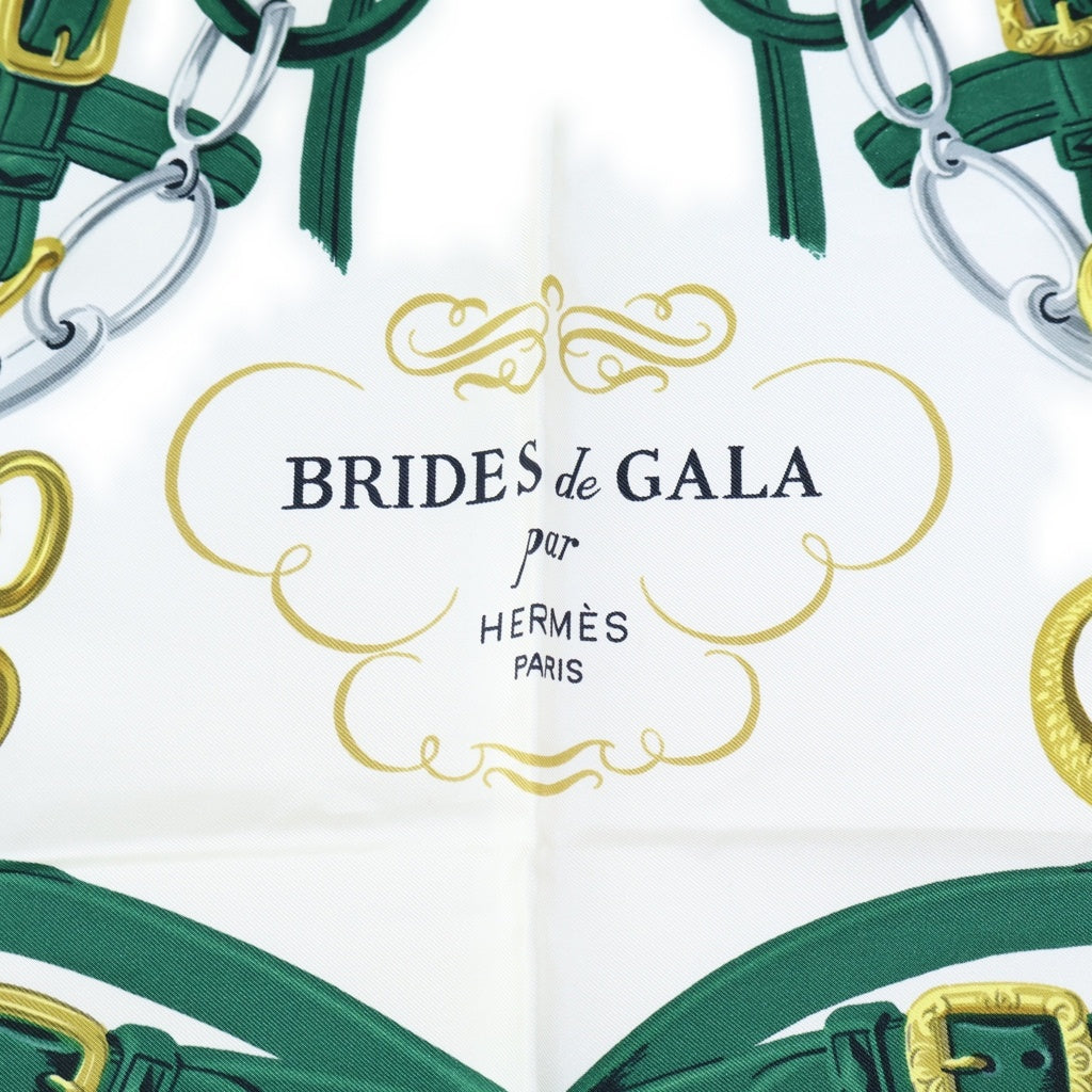 HERMES(エルメス) カレ90 BRIDES de GALA シルク スカーフ グリーン レディース