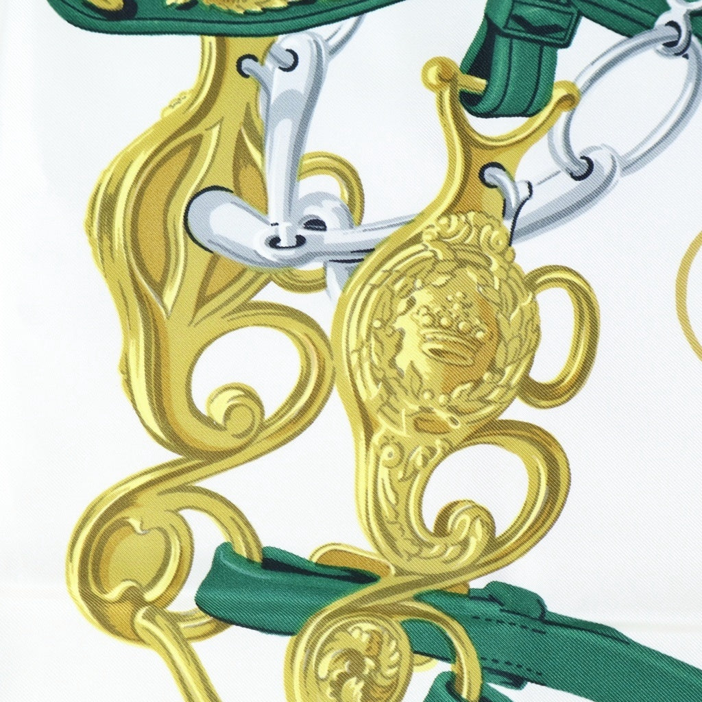 HERMES(エルメス) カレ90 BRIDES de GALA シルク スカーフ グリーン レディース