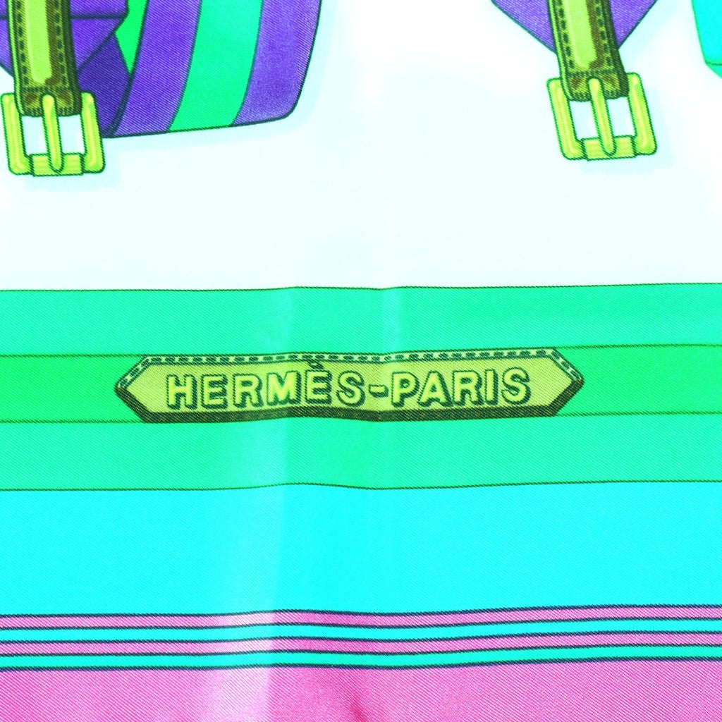 HERMES(エルメス) カレ90 les SANGLES シルク スカーフ マルチ レディース