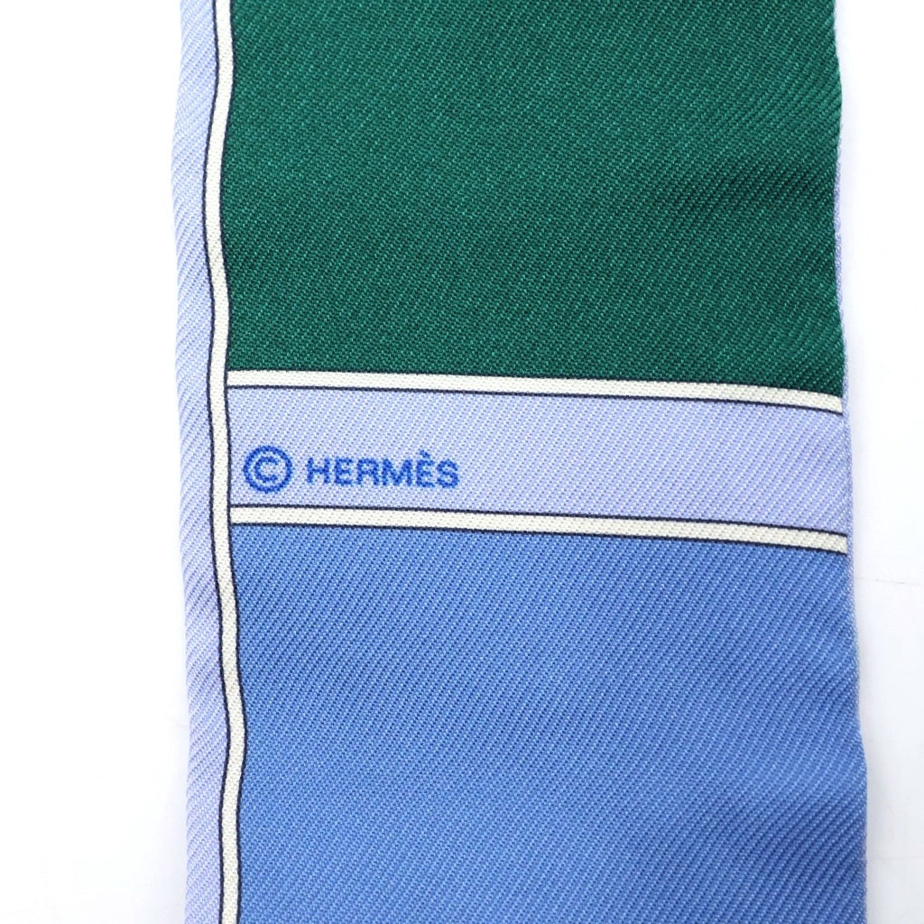 HERMES(エルメス) ツイリー カマイユ シルク スカーフ ブルー レディース
