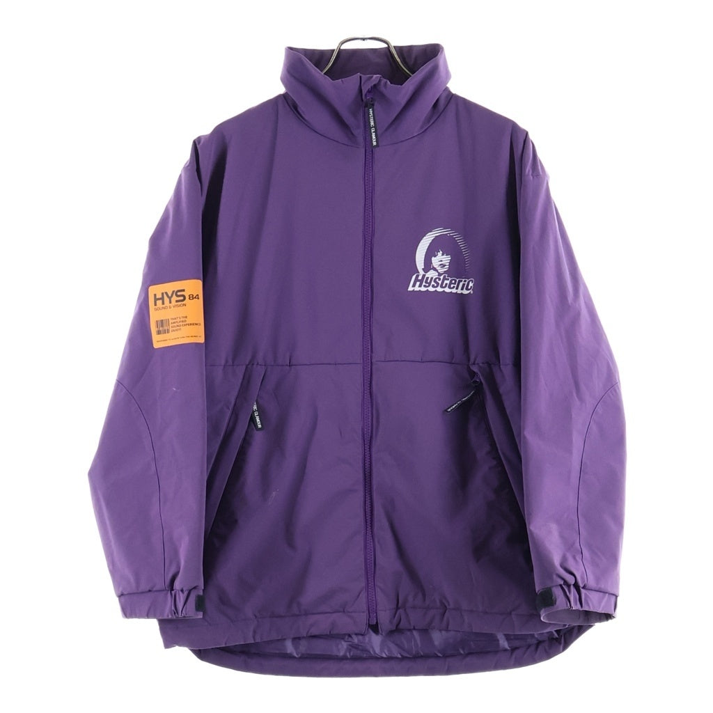 HYSTERIC GLAMOUR(ヒステリックグラマー) 21AW CIRCLE GIIRL LIGHT AND SHADOW サークルガール ライト アンド シャドウ 中綿プリマロフト スタンドカラー ジャケット パープル 02213AB02