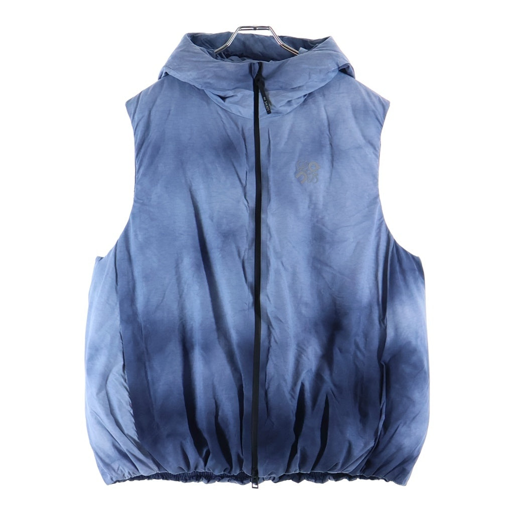 LOEWE(ロエベ) ×On Running PUFFER VEST オン ランニング タイダイ テクニカルシェル フーデッドパファーベストジャケット ネイビー H929Y02W24