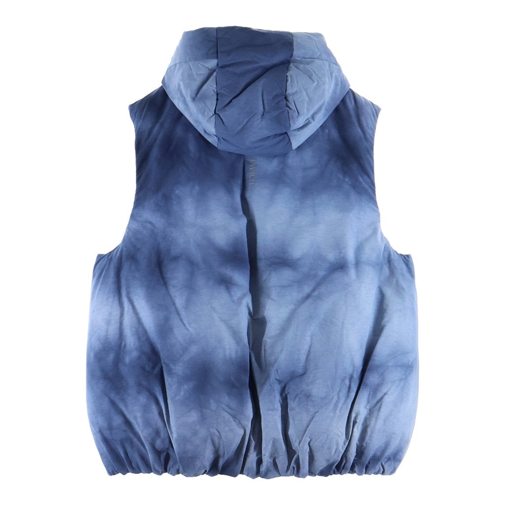 LOEWE(ロエベ) ×On Running PUFFER VEST オン ランニング タイダイ テクニカルシェル フーデッドパファーベストジャケット ネイビー H929Y02W24