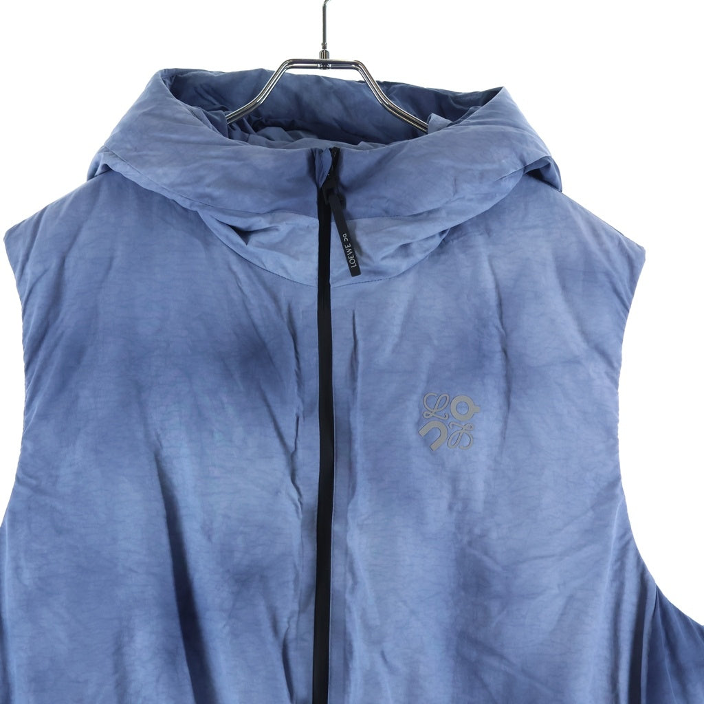 LOEWE(ロエベ) ×On Running PUFFER VEST オン ランニング タイダイ テクニカルシェル フーデッドパファーベストジャケット ネイビー H929Y02W24