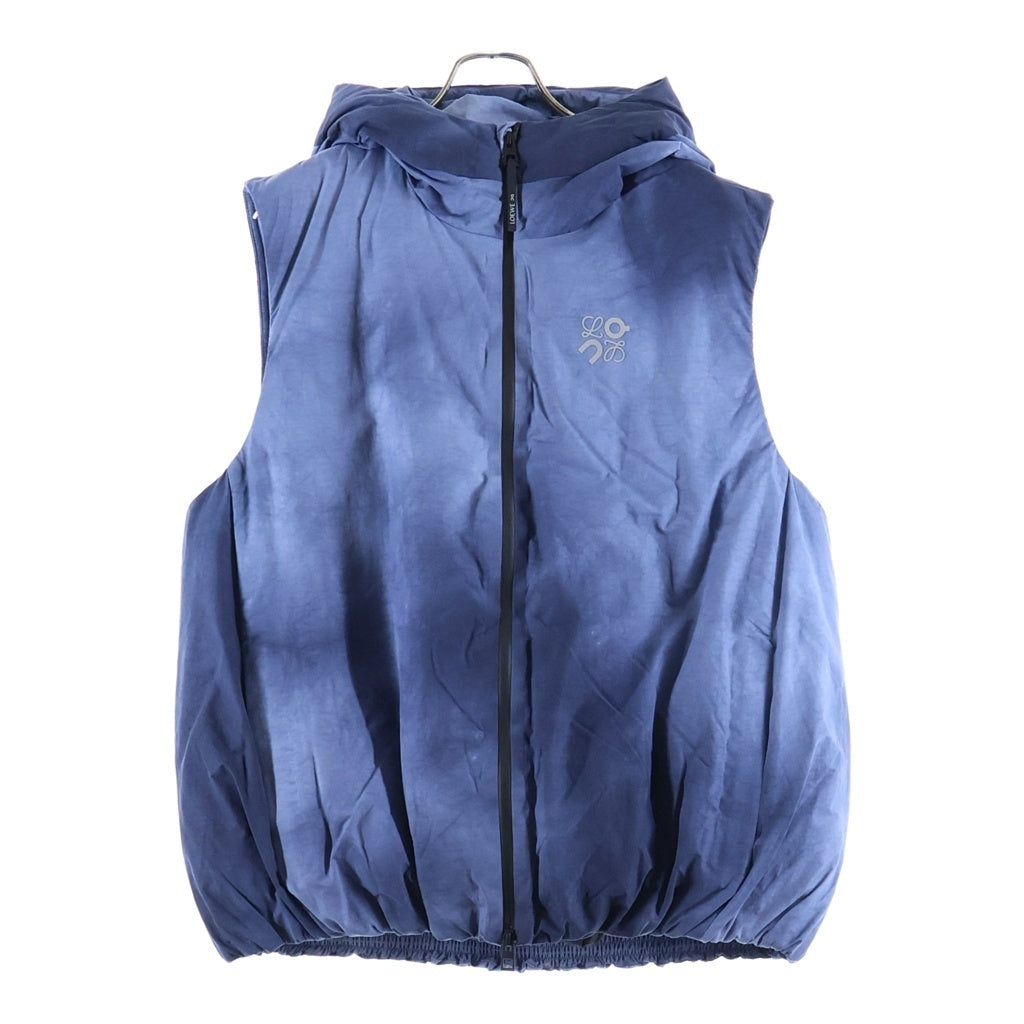 LOEWE(ロエベ) ×On Running PUFFER VEST オン ランニング タイダイ テクニカルシェル フーデッドパファーベストジャケット ネイビー H929Y02W24