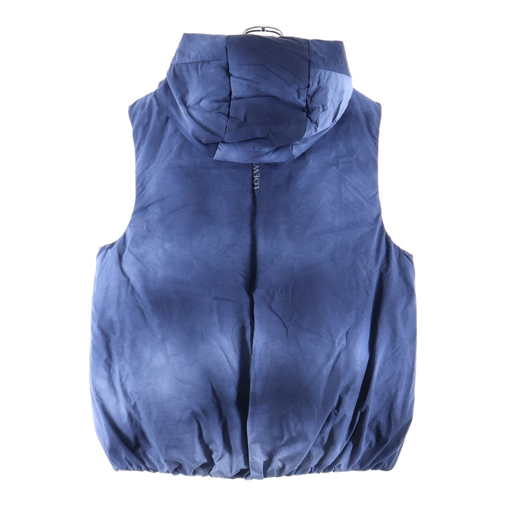 LOEWE(ロエベ) ×On Running PUFFER VEST オン ランニング タイダイ テクニカルシェル フーデッドパファーベストジャケット ネイビー H929Y02W24