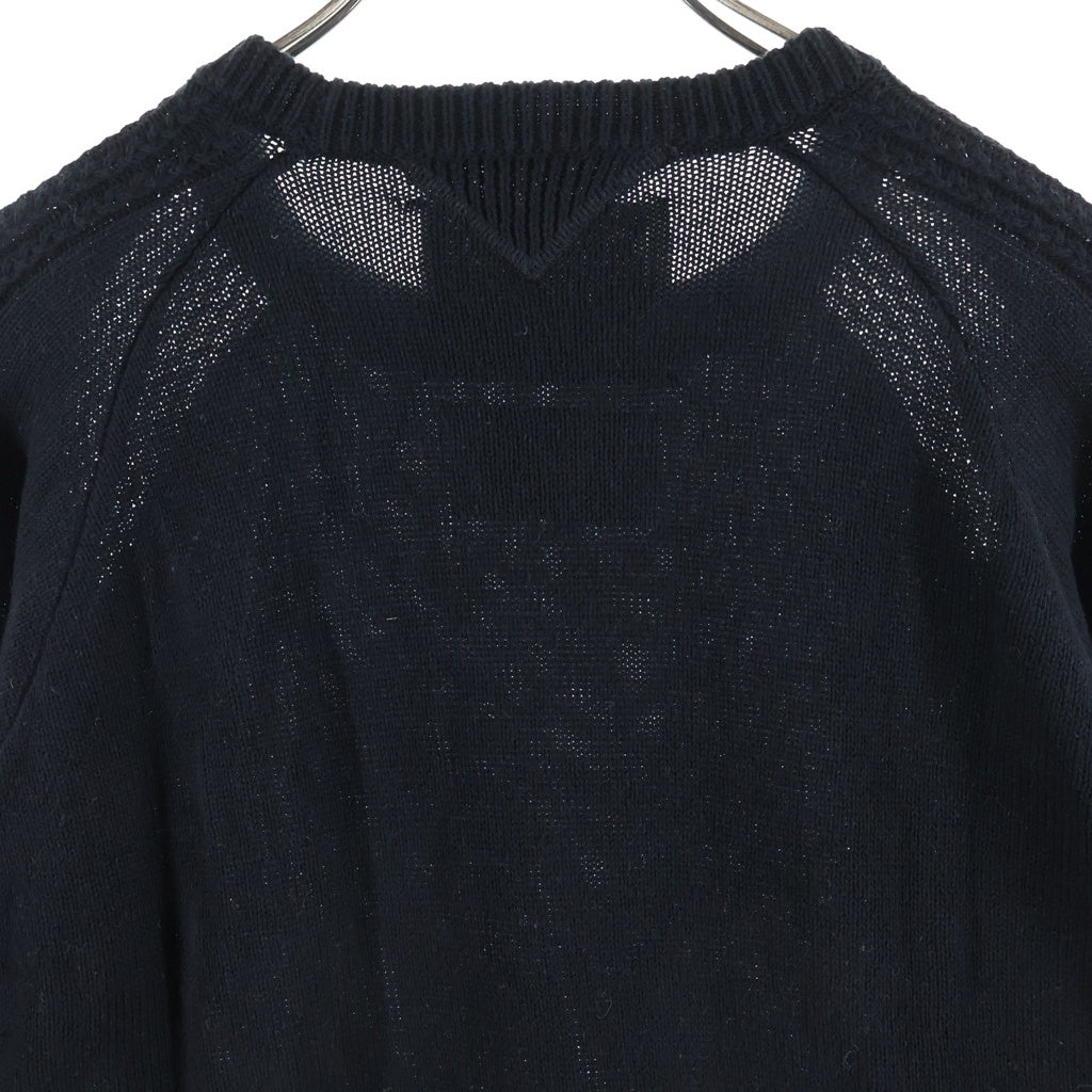 White Mountaineering(ホワイトマウンテニアリング) 25SS RAGLAN KNIT PULLOVER ラグランニットプルオーバー コットンセーター ブラック WM2571603