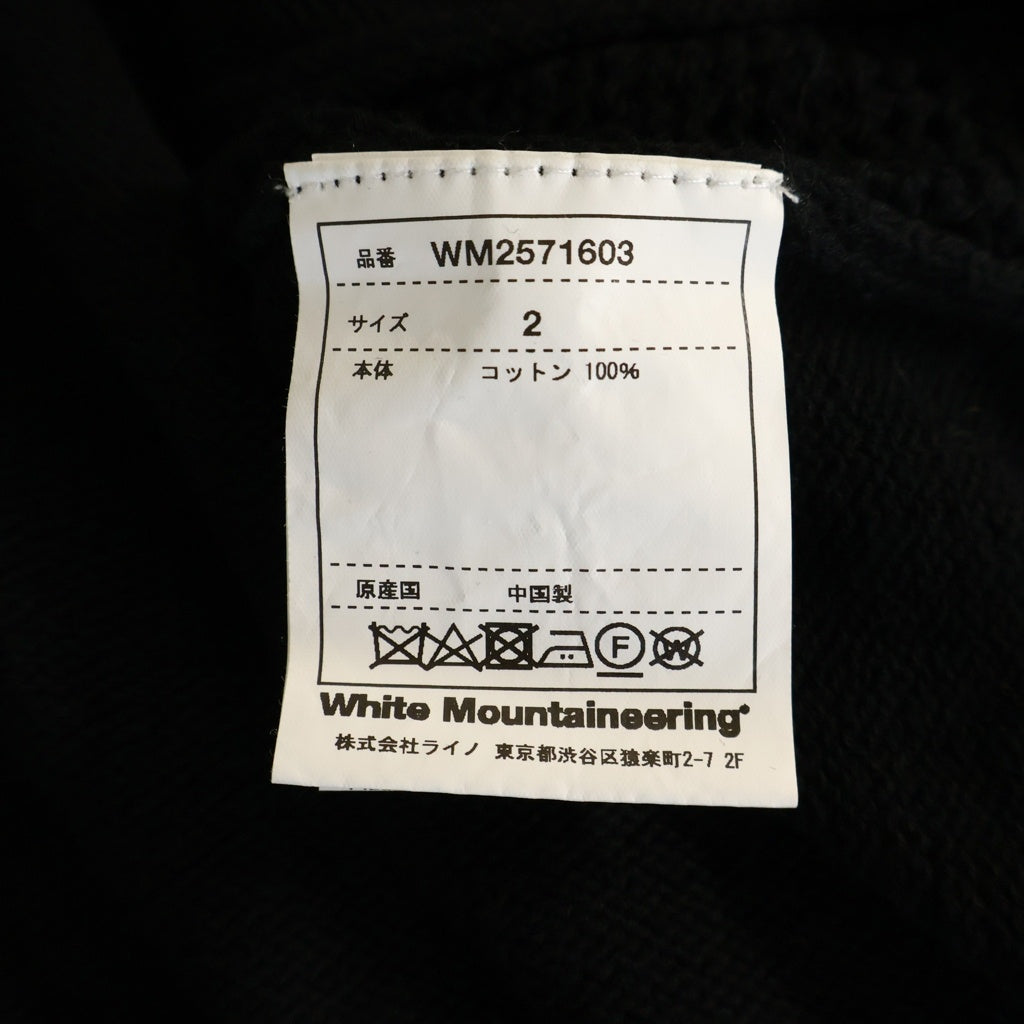 White Mountaineering(ホワイトマウンテニアリング) 25SS RAGLAN KNIT PULLOVER ラグランニットプルオーバー コットンセーター ブラック WM2571603