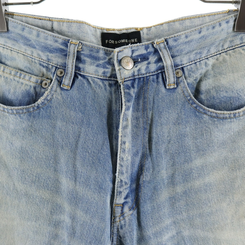 FORSOMEONE(フォーサムワン) #246 DIRTY DENIM ダーティー ルーズフレアデニムパンツ ダメージジーンズ インディゴ 78001146