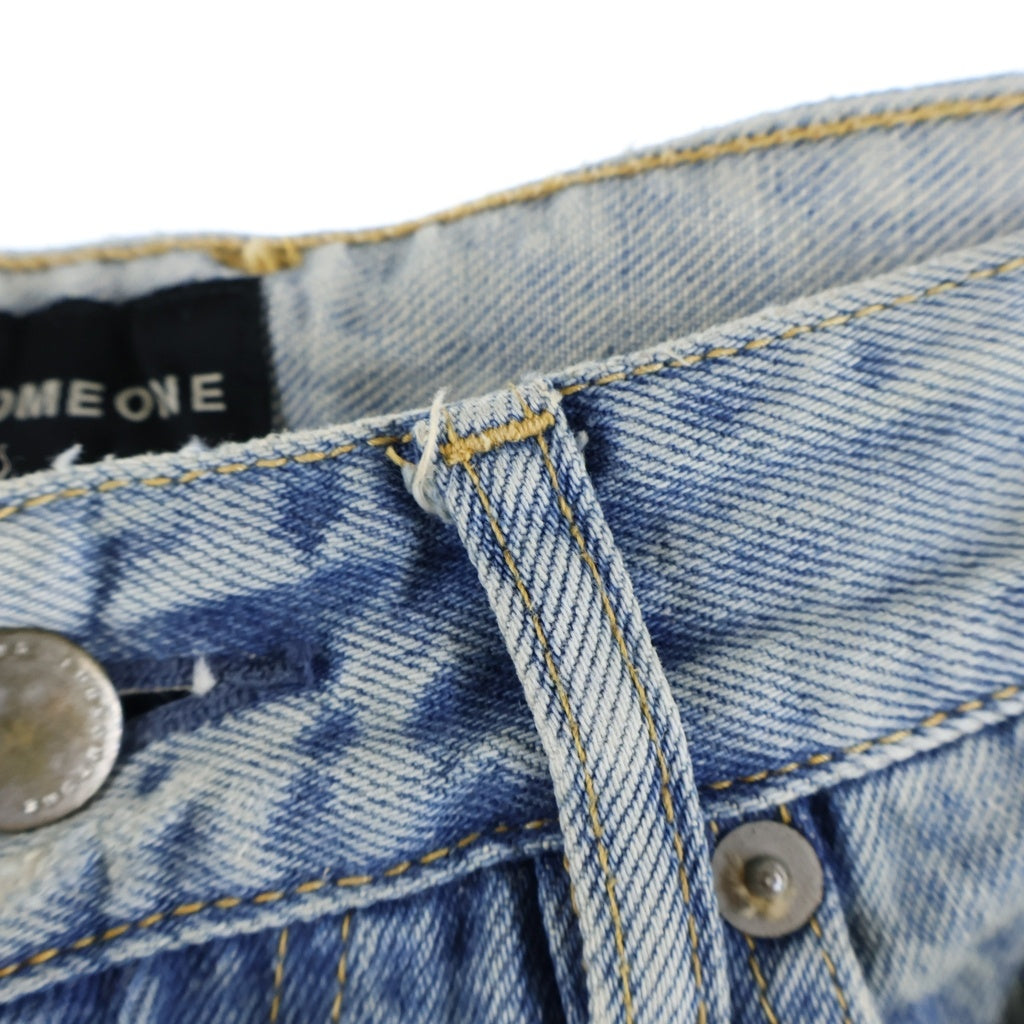 FORSOMEONE(フォーサムワン) #246 DIRTY DENIM ダーティー ルーズフレアデニムパンツ ダメージジーンズ インディゴ 78001146