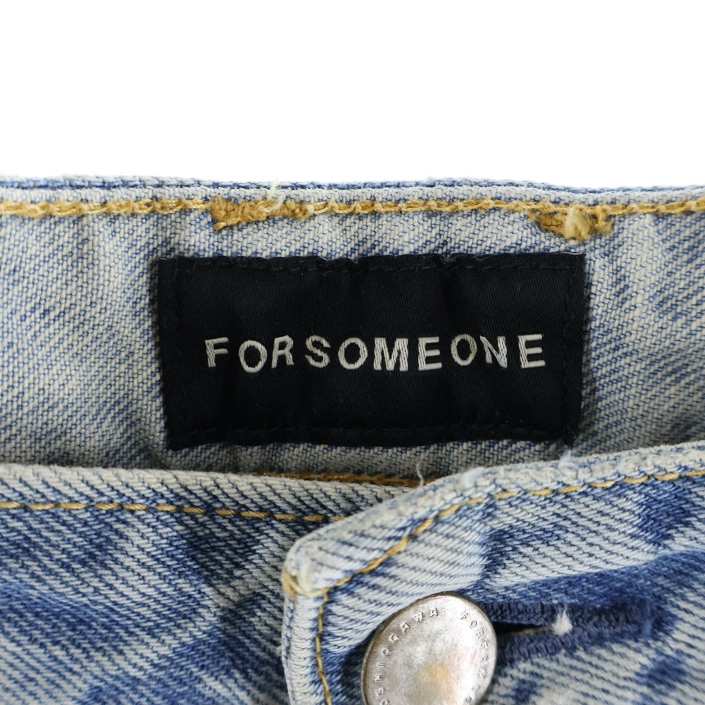 FORSOMEONE(フォーサムワン) #246 DIRTY DENIM ダーティー ルーズフレアデニムパンツ ダメージジーンズ インディゴ 78001146