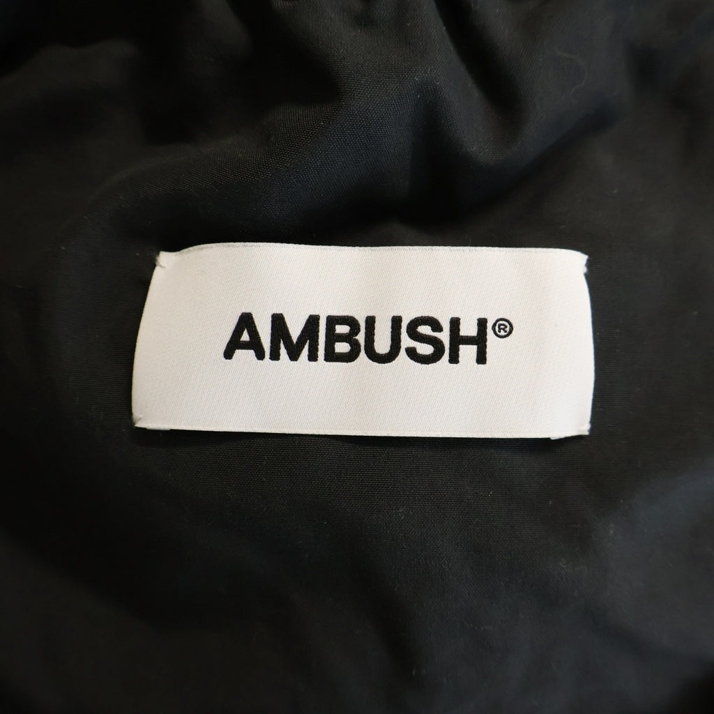 AMBUSH(アンブッシュ) 23SS デニム切り替えワイドトラックパンツ ブラック/イエロー 12114315
