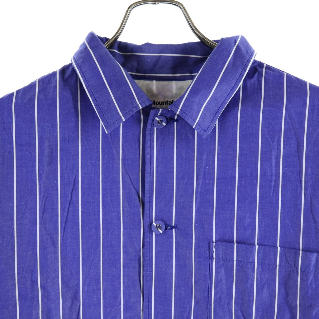 White Mountaineering(ホワイトマウンテニアリング) MID GUSSET SLEEVE STRIPE SHIRT BLOUSON ミッドガセットスリーブストライプシャツブルゾン ブルー WM2571104