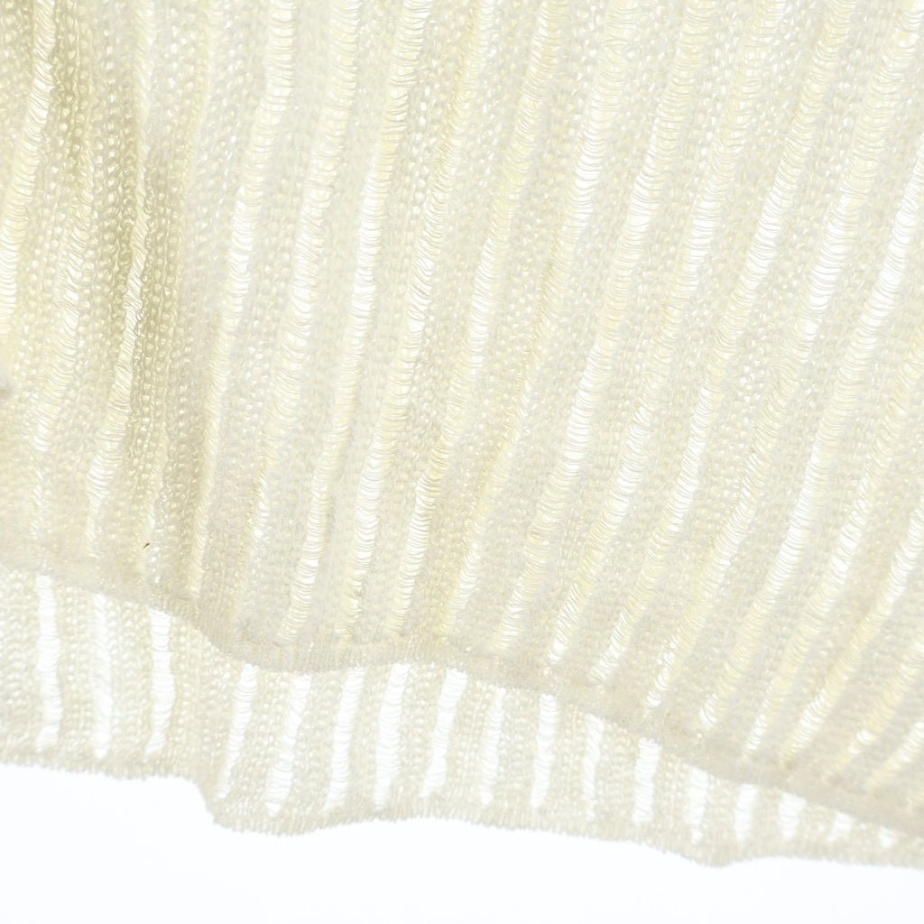 YOKE(ヨーク) 26SS Rib Knit Sheer Shirt リブニットシアー半袖シャツ ホワイト YK26SS01250S