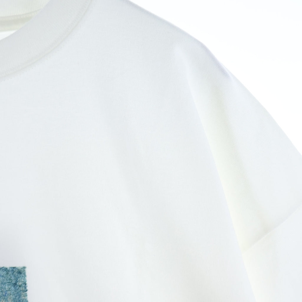 YOKE(ヨーク) 26SS Abstract Embroited T-shirt アブストラクトエンブロイデッド フロント刺繍 半袖Tシャツ カットソー ホワイト YK26SS01230CS