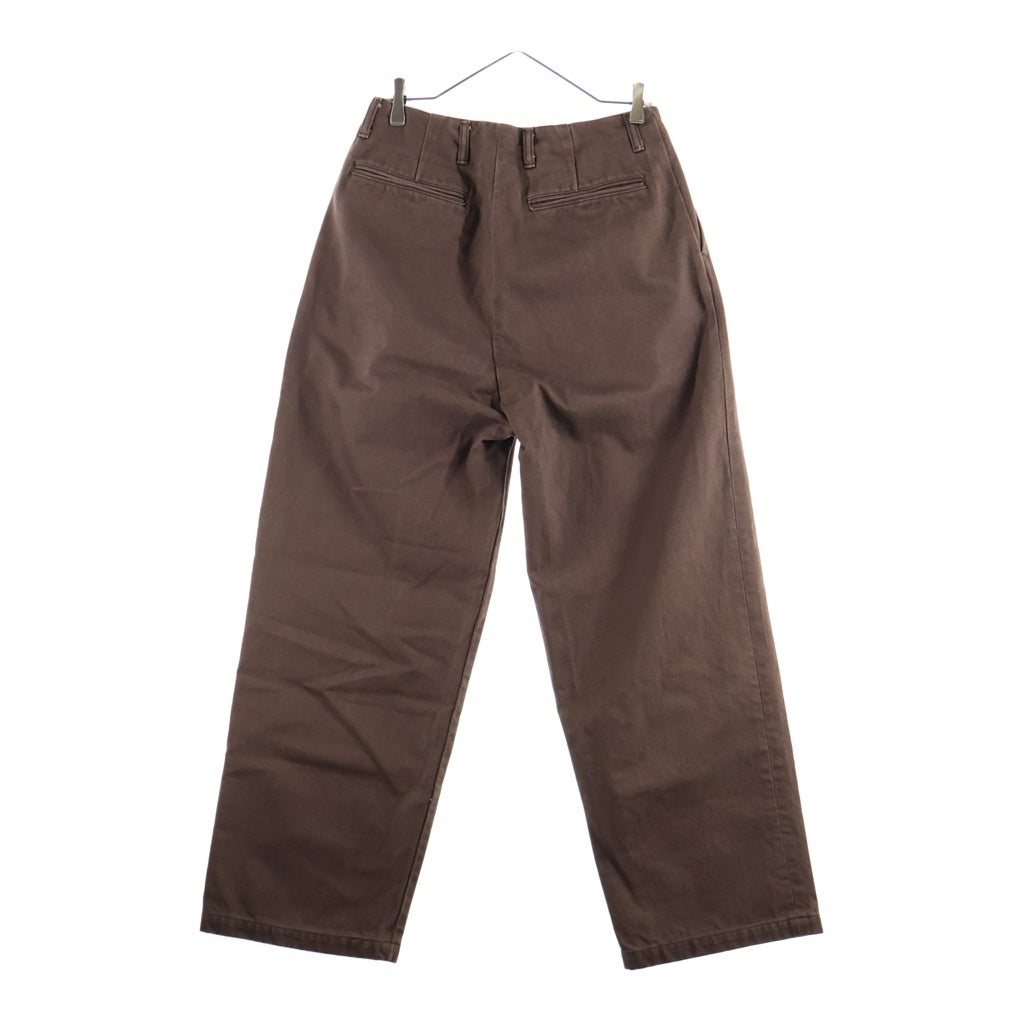 YOKE(ヨーク) 26SS 1pleated Wide Tapered Trousers 1プリーツ ワイドテーパードトラウザーパンツ ブラウン YK26SS01181P
