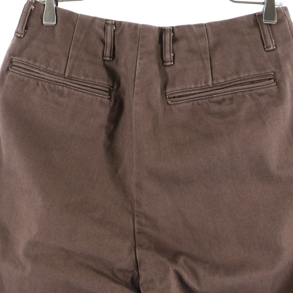 YOKE(ヨーク) 26SS 1pleated Wide Tapered Trousers 1プリーツ ワイドテーパードトラウザーパンツ ブラウン YK26SS01181P