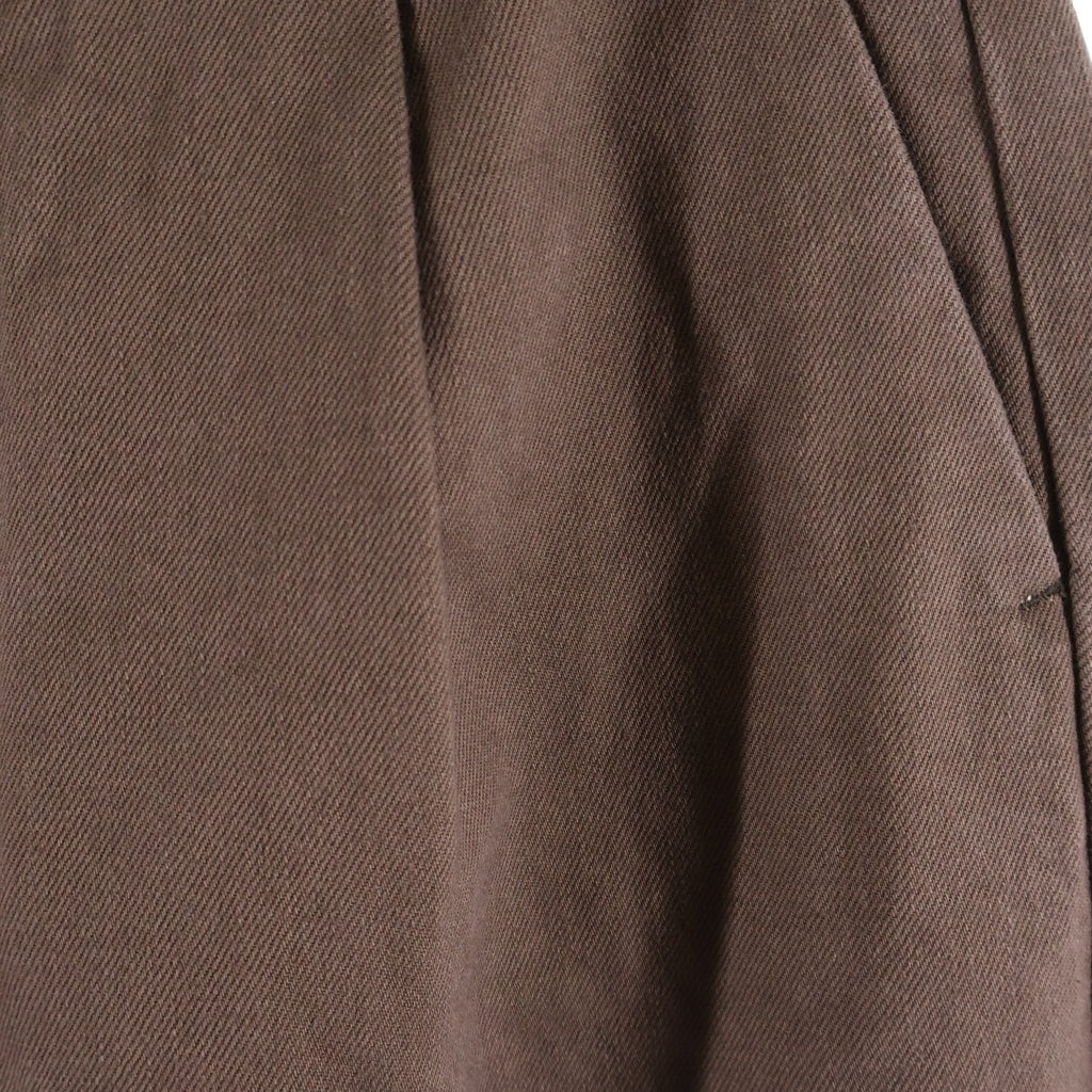 YOKE(ヨーク) 26SS 1pleated Wide Tapered Trousers 1プリーツ ワイドテーパードトラウザーパンツ ブラウン YK26SS01181P