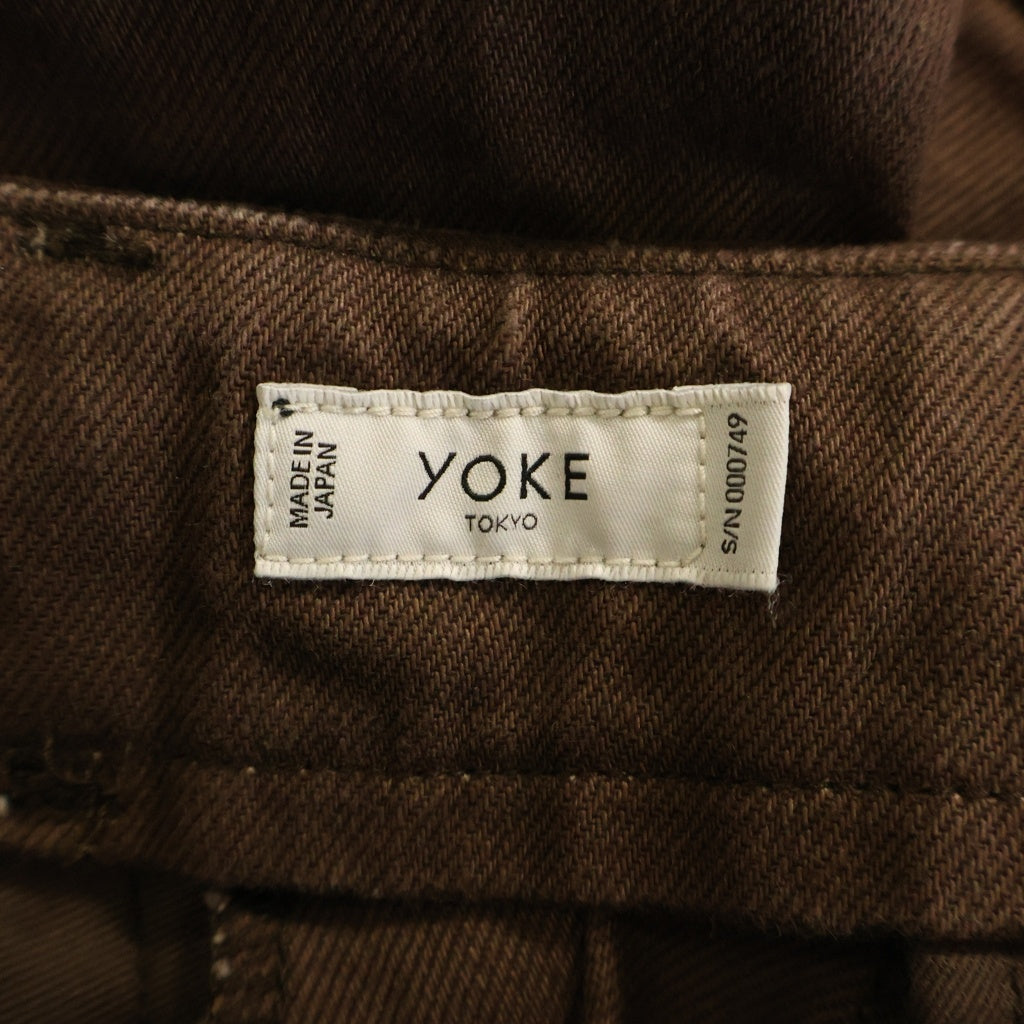 YOKE(ヨーク) 26SS 1pleated Wide Tapered Trousers 1プリーツ ワイドテーパードトラウザーパンツ ブラウン YK26SS01181P