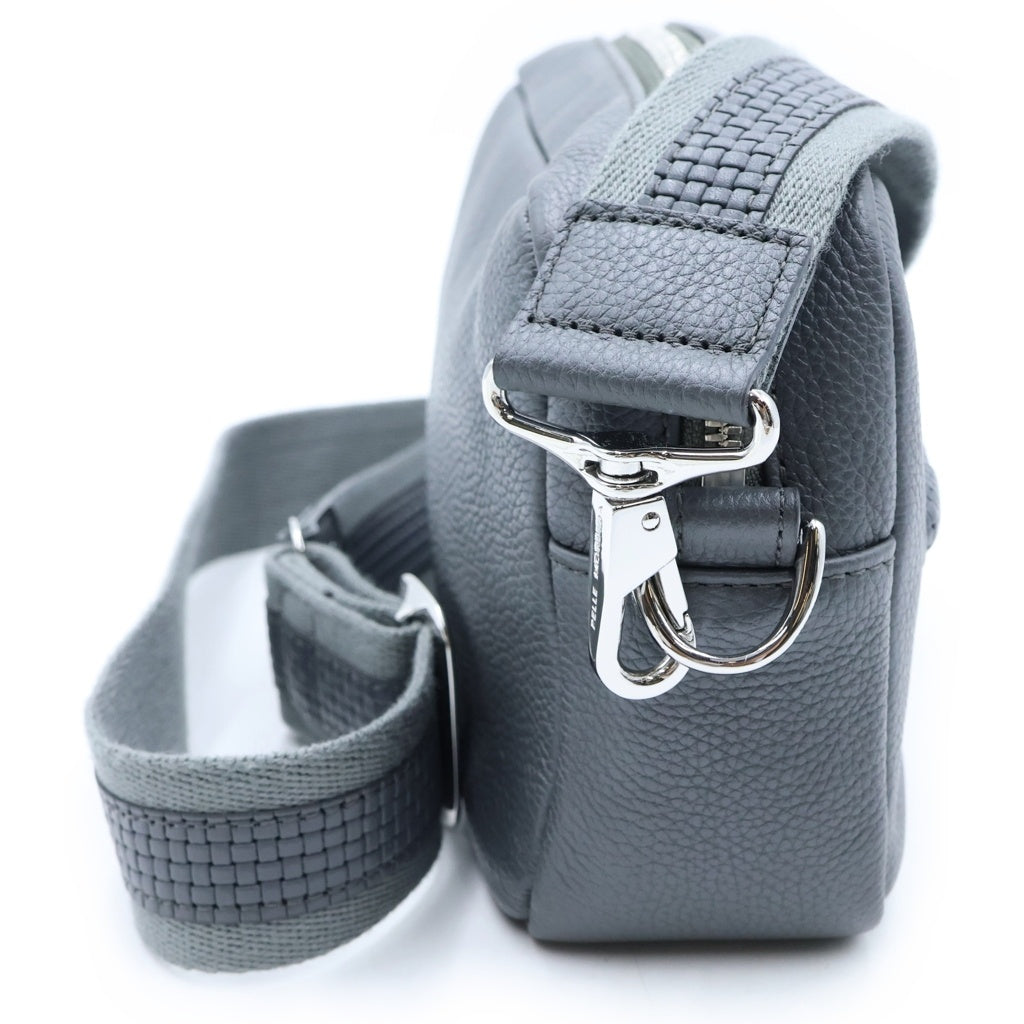 PELLE MORBIDA(ペッレ モルビダ) Hawser MH011 レザーショルダーバッグ グレー レディース