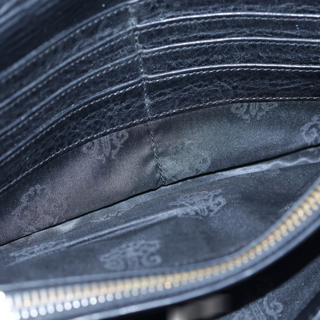 CHROME HEARTS(クロムハーツ) JUDY CROSS BALL ジュディ クロス ボール ボタン レザーウォレット 長財布 ブラック
