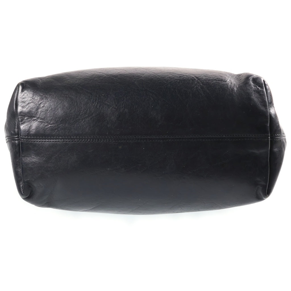 CHROME HEARTS(クロムハーツ) FS TOTE FSトート クロスパッチ付きレザートートバッグ ブラック